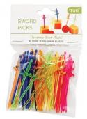 True - Multicolored Plastic Sword Appetizer Picks
